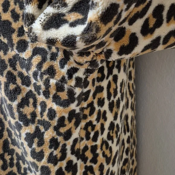 Vintage Leopard Print Car Coat 2 Large Front Pockets Gorgeous! - Picture 7 of 11
